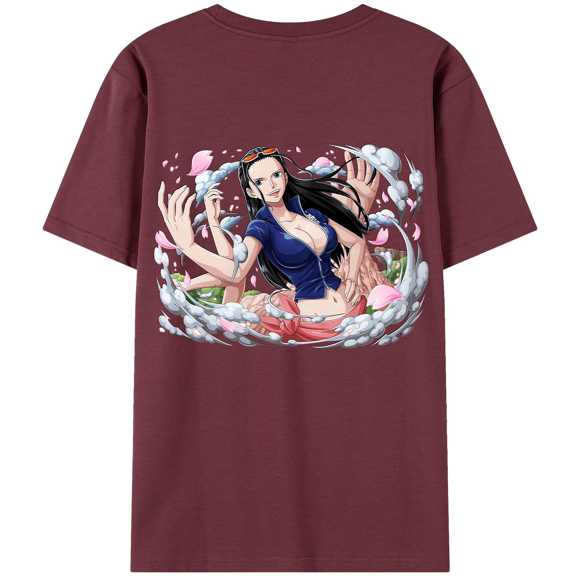 ワンピース ニコ・ロビン ONE PIECE Nico Robin 綿100％半袖Tシャツ（背面プリント）